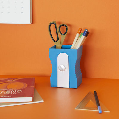 Plastic Pencil Case Sharpener in Blue Color