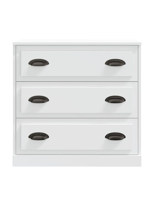 Sideboard Wooden with Drawers White 70x35.5x67.5cm