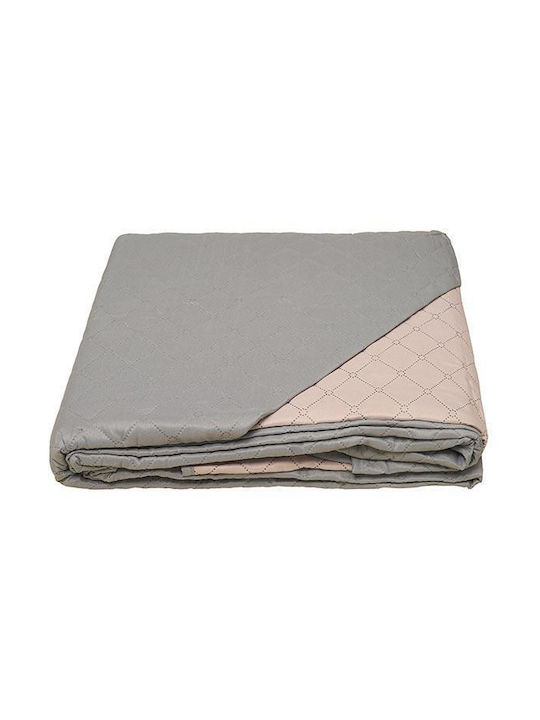 Sunshine Fiber Покривало Кингсайз Микрофибър Grey / Pink 240x250см