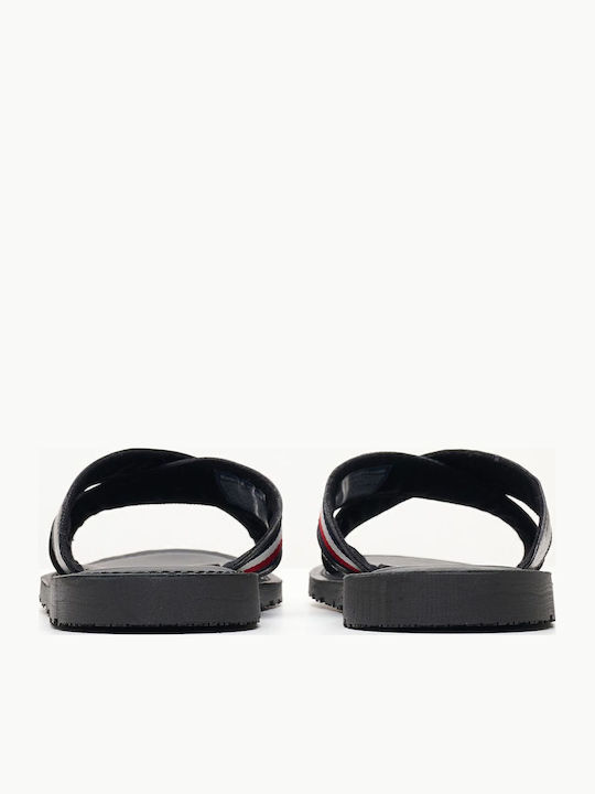 Leder Herrensandalen in Schwarz Farbe