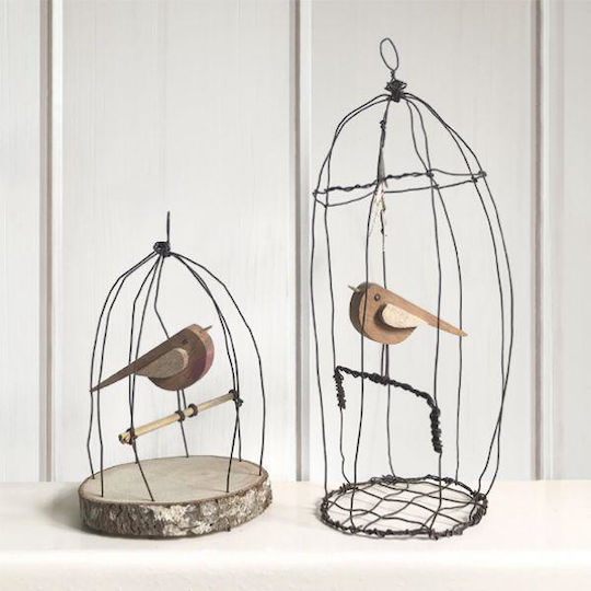 Synchronia Dekorativ Vogel aus Metall 22x7.5x8.5cm 1Stück