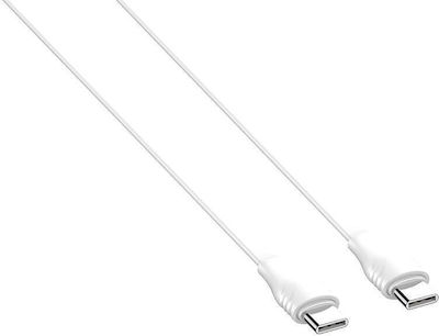 Ldnio LC131C Flat USB 2.0 Cable USB-C male - USB-C male White 1m