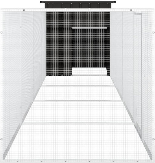 vidaXL Poultry Coop Made of Galvanized Steel M5 x P1 x H0.91m