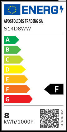 Aca Bec LED 8W 50εκ. pentru Soclu S14d și Formă Linestra Alb cald 730lm