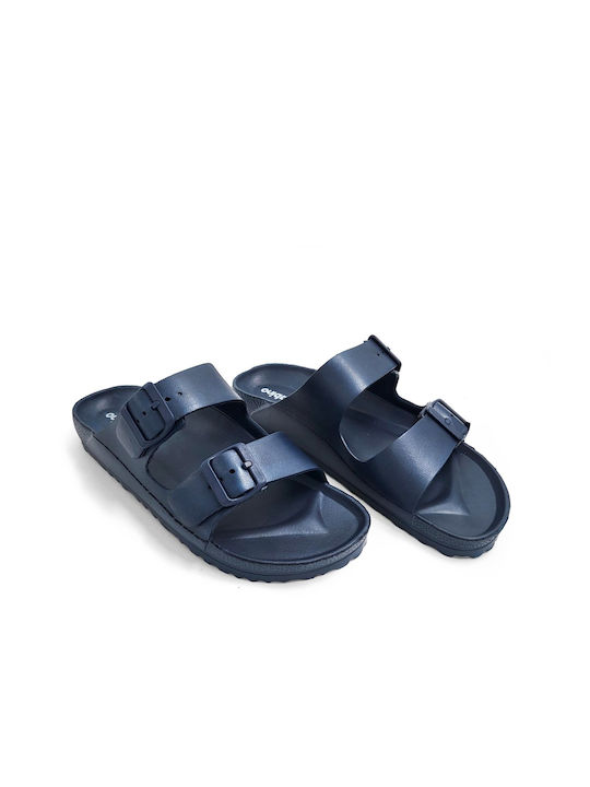 Sabino men's sandal with double strap blue