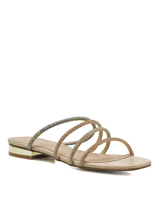 Exe Women's Flat Sandals in Beige Color