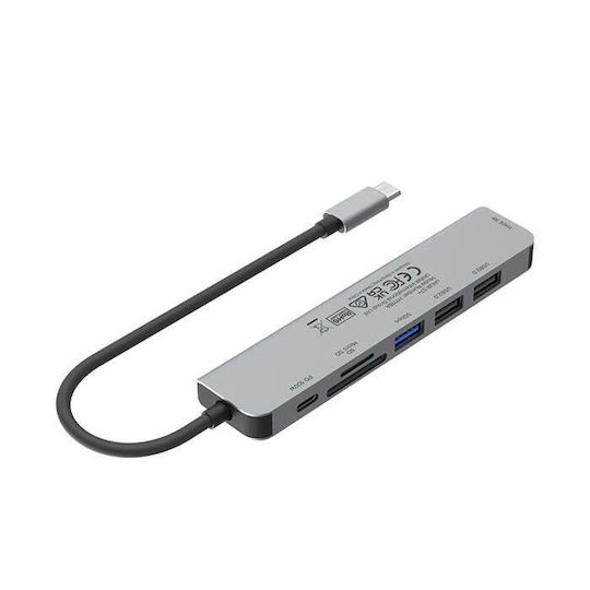 Unitek S7+ USB-C Docking Station mit HDMI 4K PD Gray
