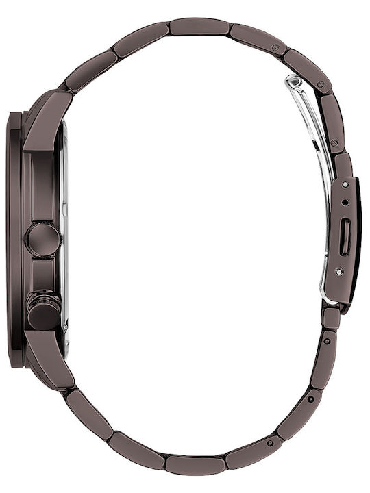 Guess Spec Men's Watch 44mm Chronograph Battery with Brown Metal Bracelet