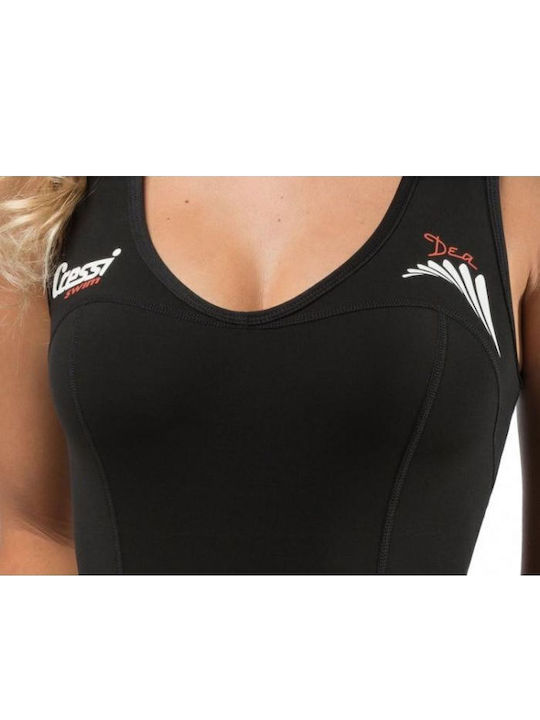 Dea Activewear Swimsuit with Zipper Black