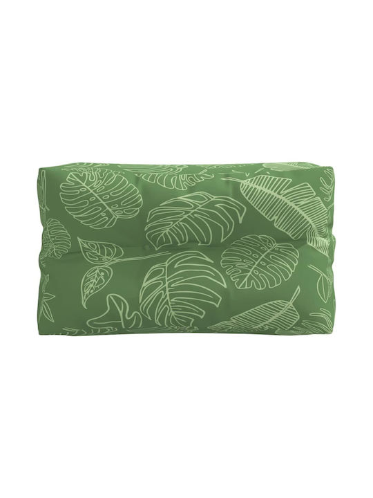 vidaXL Garden Chair Cushion with Bamboo Backrest Green 2 Pieces 60x60cm