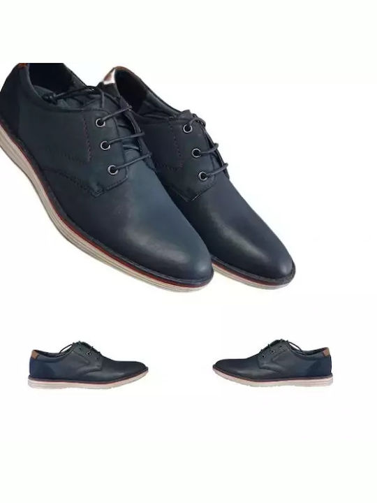 Leder Herren Freizeitschuhe Blau