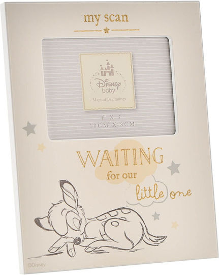 Disney Bambi Παιδική Κορνίζα Ξύλινη Λευκή 14x17.5cm