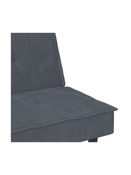 Dreisitzer Sofa Bett Samt Graue 200x89x70cm