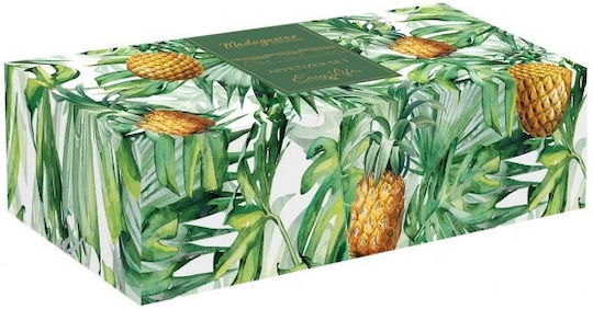 Marva Pineapple Ορντεβιέρα 3 Θέσεων με Βάση από Πορσελάνη Κίτρινη Π11xΜ29cm 3τμχ