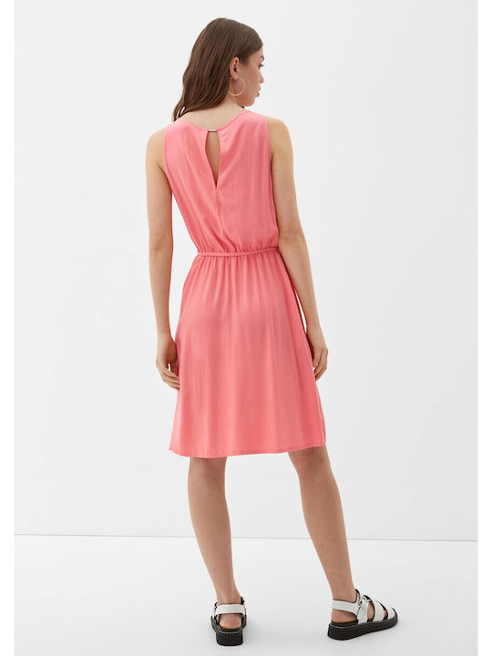 S.Oliver Summer Mini Dress Pink