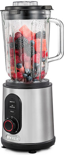 Pyrex SB-870 Blender with Glass Jug 1.5 lt 1200W Inox