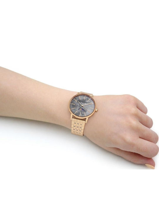 Armani Exchange Γυναικείο Ρολόι 36mm Μπαταρίας με Χρυσό Μεταλλικό Μπρασελέ