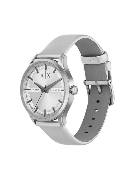Armani Exchange Uhr mit Silber Kautschukarmband