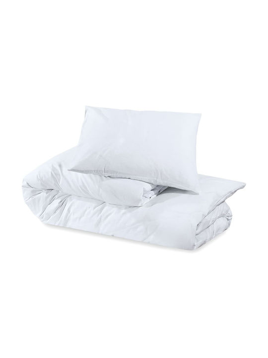 vidaXL Комплект Плик за Завивка Кинг Сайз с 2 Калъфки 260x240 Бял
