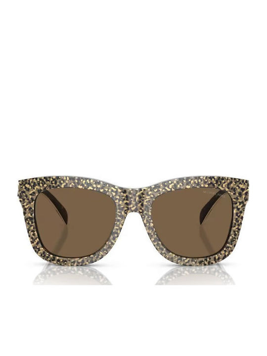 Michael Kors Empire Square 4 Women's Sunglasses with Brown Plastic Frame and Brown Lens