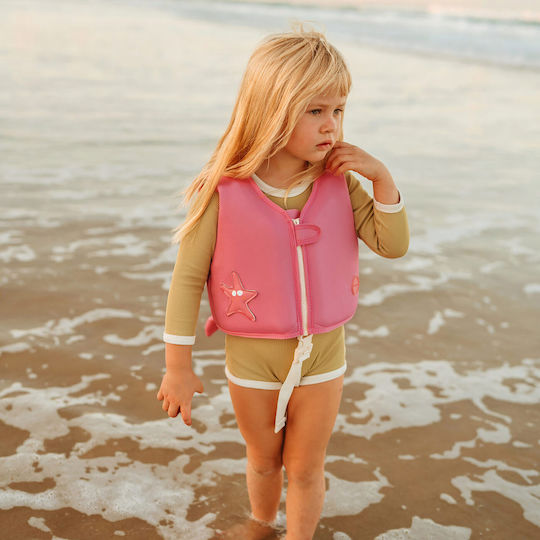 Sunnylife Vestă de Înot pentru Copii Veste de salvare pentru copii Roz Ocean Treasure Rose
