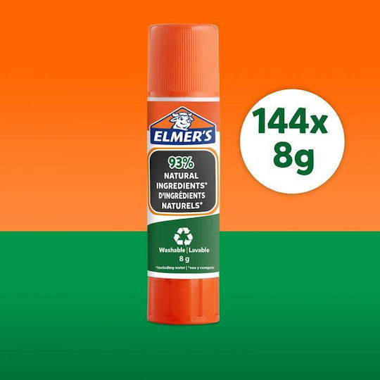 Elmer's Kleber Stick Pure School Glue Stick für Papier 144Stück 8gr Keine Lösungsmittel