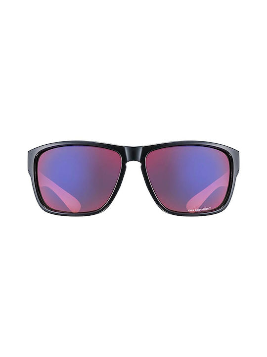 Uvex LGL 36 CV Men's Sunglasses with Black Plastic Frame and Pink Mirror Lens S5320172398