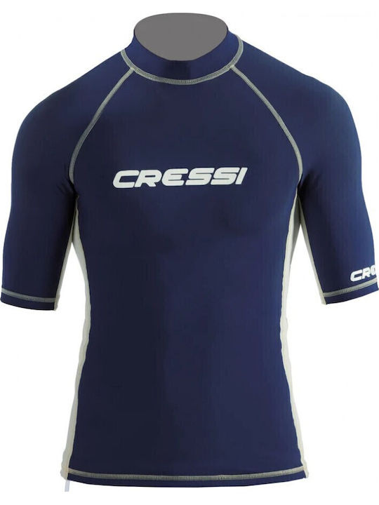 CressiSub Rashguard Ανδρική Κοντομάνικη Αντηλιακή Μπλούζα Μπλε