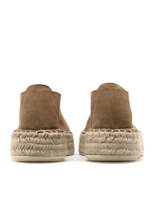 Women's Suede Espadrilles Taupe