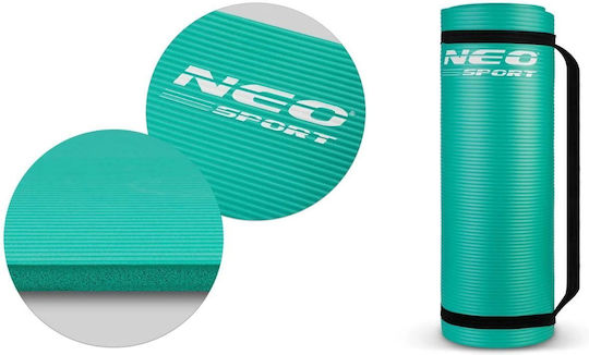 NEO Sport Fitnessmatte Pilates Türkis mit Tragegurt (183x60x1.5cm)