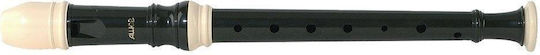 Aulos Soprano Plastic Recorder 102N C-Soprano Alouette Baroque Black