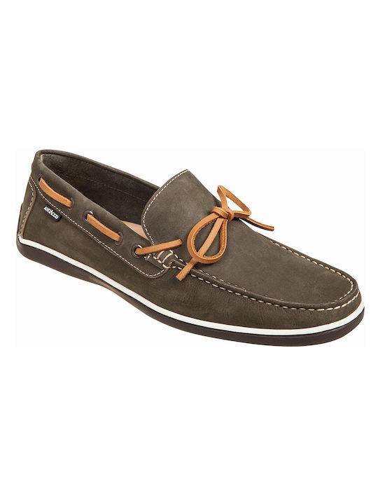 Adam's Shoes Men's Leather Boat Shoes Green