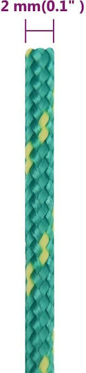 vidaXL Σnur Tricotat 2mm Polipropilenă 5.4kg Green