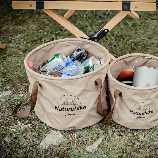 Naturehike Foldable Mop Bucket Plastic Coyote Capacity 10lt Beige