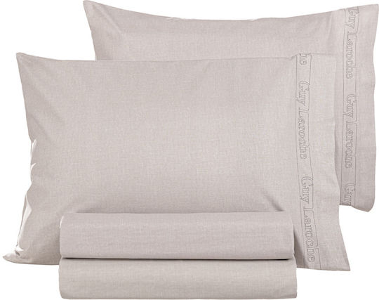 Guy Laroche Bettlaken Doppelter 200x265cm. Color Plus Perla