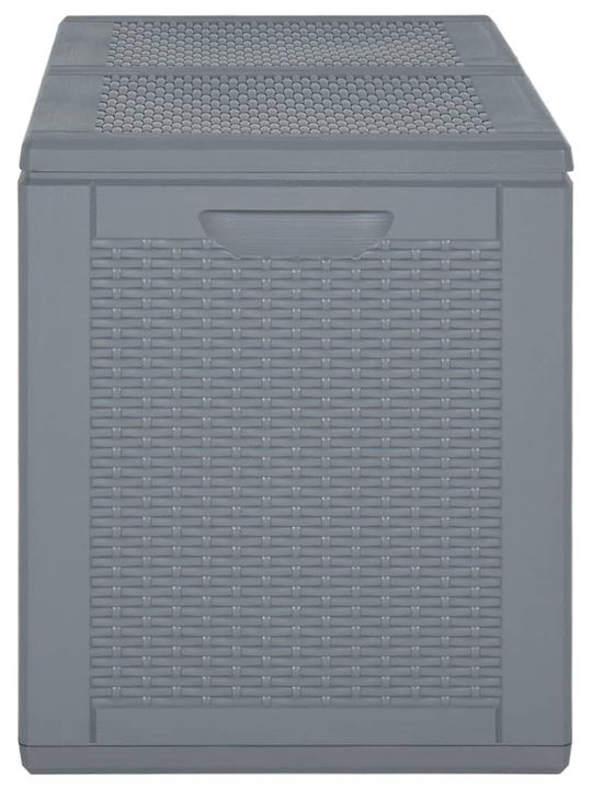 vidaXL Outdoor Storage Box 180lt Gray L80.5xW44.5xH51cm
