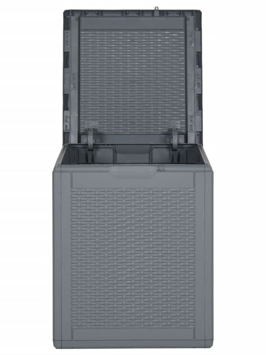 vidaXL Outdoor Storage Box 90lt Gray L43xW44xH51cm