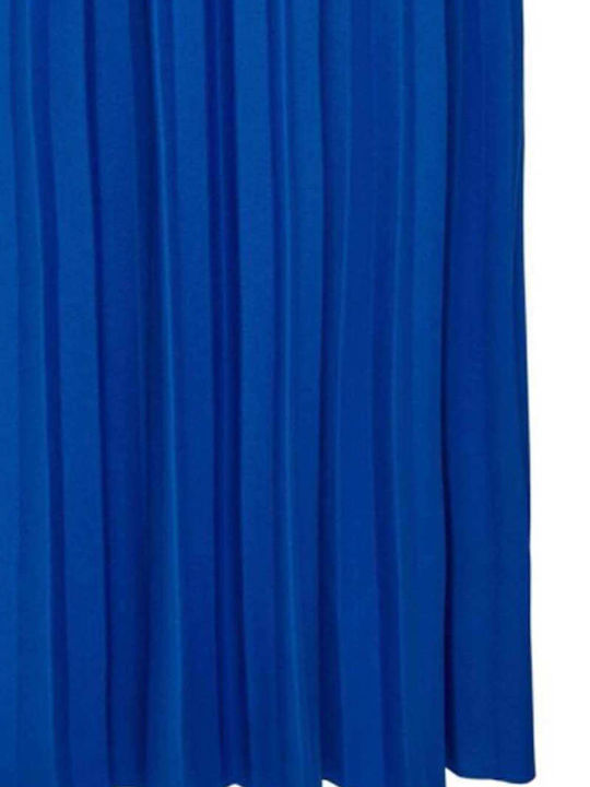 Pleated High-waisted Maxi Skirt Dazzling Blue