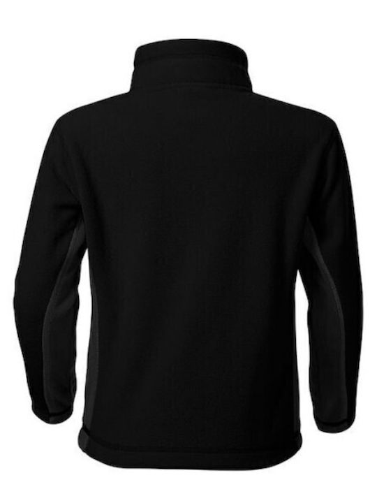 Kinderstrickjacke Fleece Schwarz