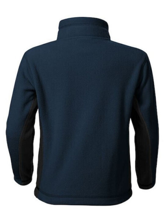 Kinderstrickjacke Fleece Marineblau