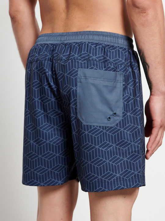 BodyTalk Men's Swimwear Printed Shorts Navy Blue