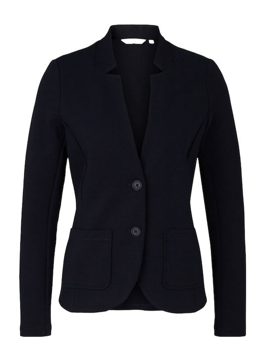 Tom Tailor Γυναικείο Σακάκι Navy Μπλε
