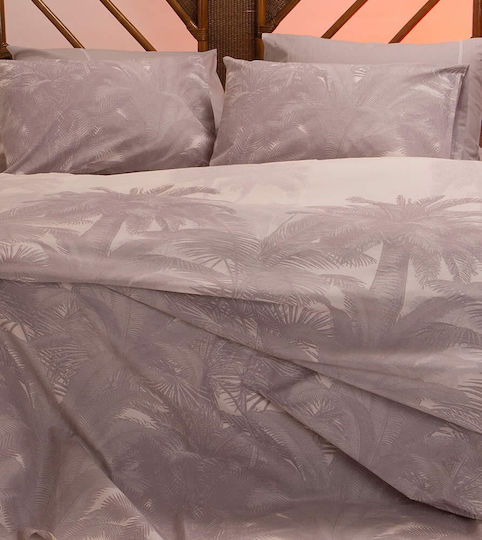 Melinen Set Single 3pcs 100x200+32cm with Elastic Purge Gray