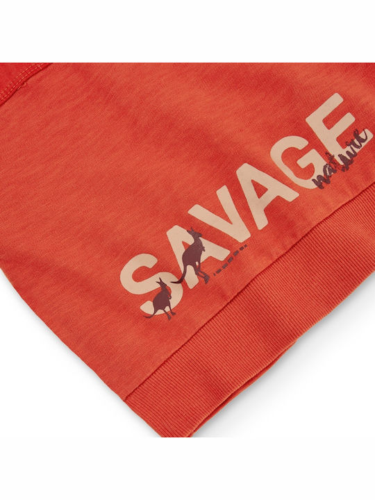 Kids Sweatshirt Cardigan with Hood Orange