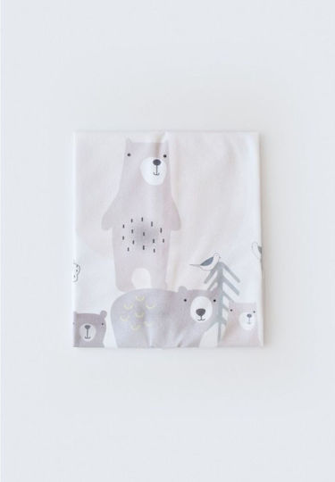 Bi Baby Bear Family Waterproof Changing Pad White 50x75cm.