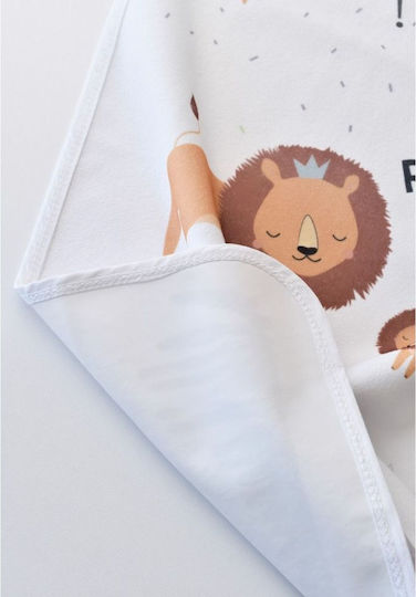 Bi Baby King Lion Scutec Impermeabil Alb 50x75εκ.