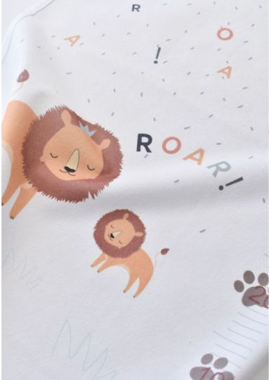 Bi Baby King Lion Scutec Impermeabil Alb 50x75εκ.