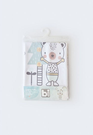 Bi Baby Rain Teddy Bear Wasserdichtes Wickeltuch Weiß 50x75cm.
