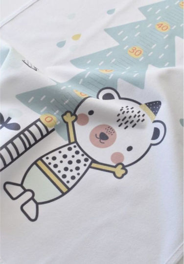 Bi Baby Rain Teddy Bear Wasserdichtes Wickeltuch Weiß 50x75cm.