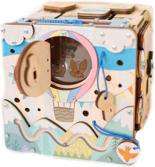 Eli Neli Activity Cube Activity Cube with Led made of Wood with Lights for 18++ Months
